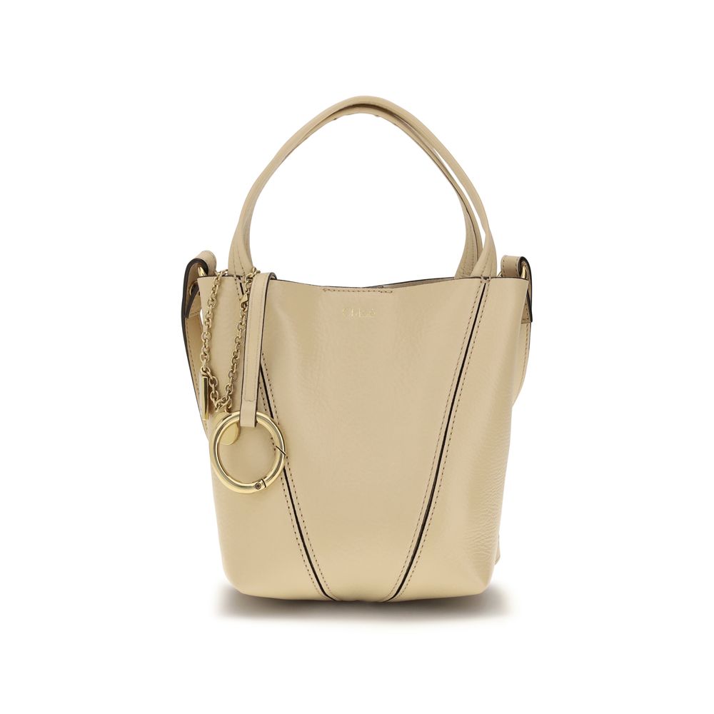 Beige Kalbsleder Bos Taurus Schultertasche