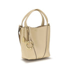 Beige Kalbsleder Bos Taurus Schultertasche