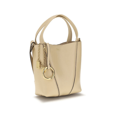 Beige Kalbsleder Bos Taurus Schultertasche Chloé