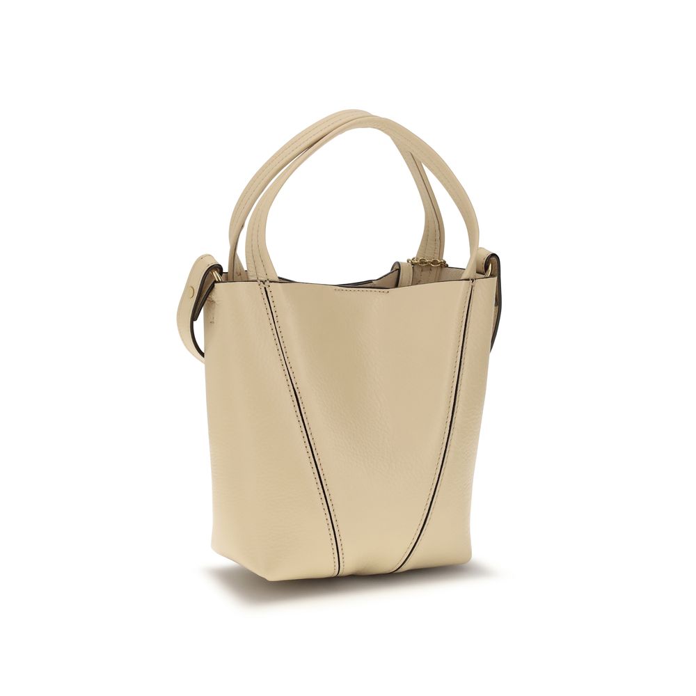 Beige Kalbsleder Bos Taurus Schultertasche