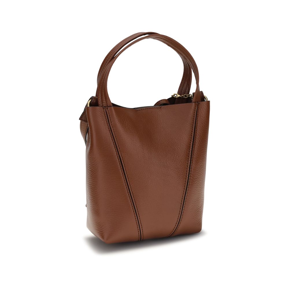 Braune Kalbsleder Bos Taurus Schultertasche
