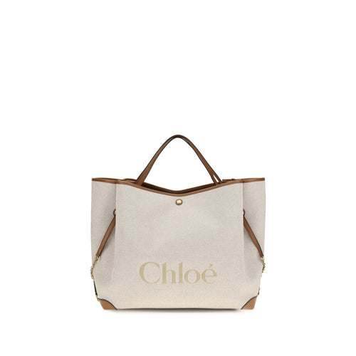 Beige Cotton Shoulder Bag Chloé