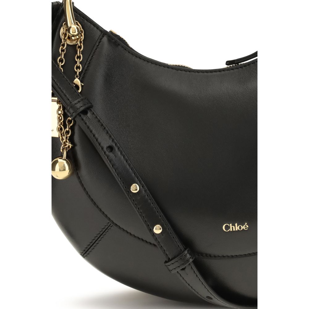 Schwarze Bos Taurus Kalbsleder Schultertasche