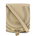 Beige Kalbsleder Bos Taurus Schultertasche