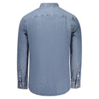 Herrenhemd aus blauer Baumwolle