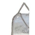 Schultertasche aus silbernem Polyester