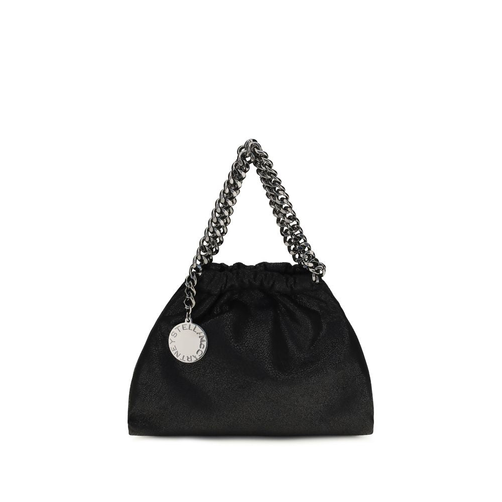 Schwarze Schultertasche aus Polyester