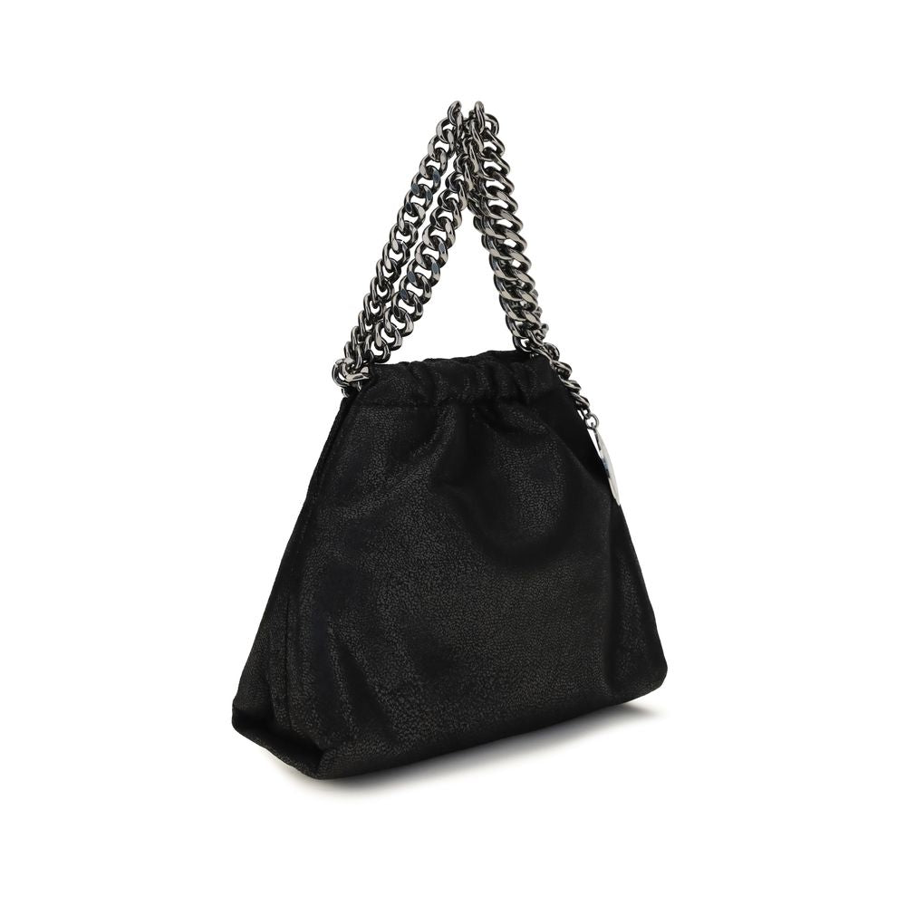 Schwarze Schultertasche aus Polyester