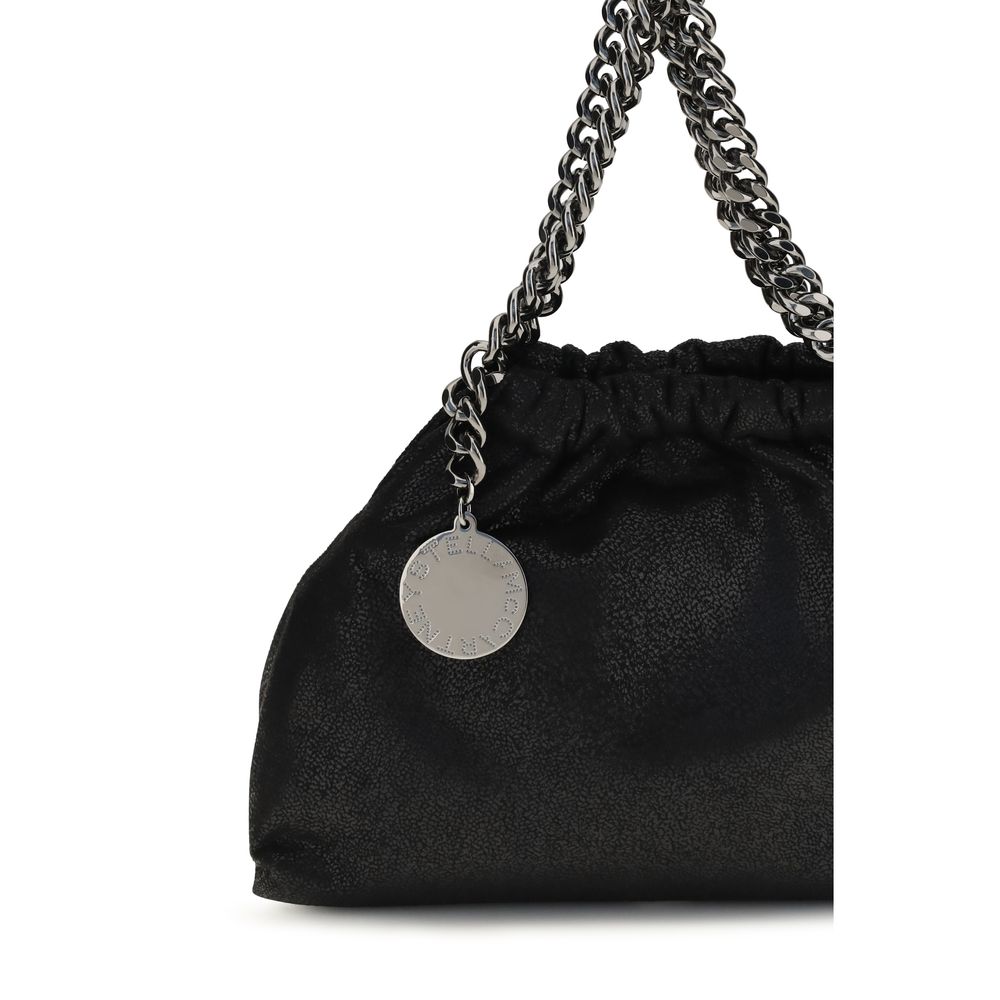 Schwarze Schultertasche aus Polyester