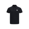 Schwarzes Baumwoll-Poloshirt