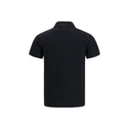 Schwarzes Baumwoll-Poloshirt