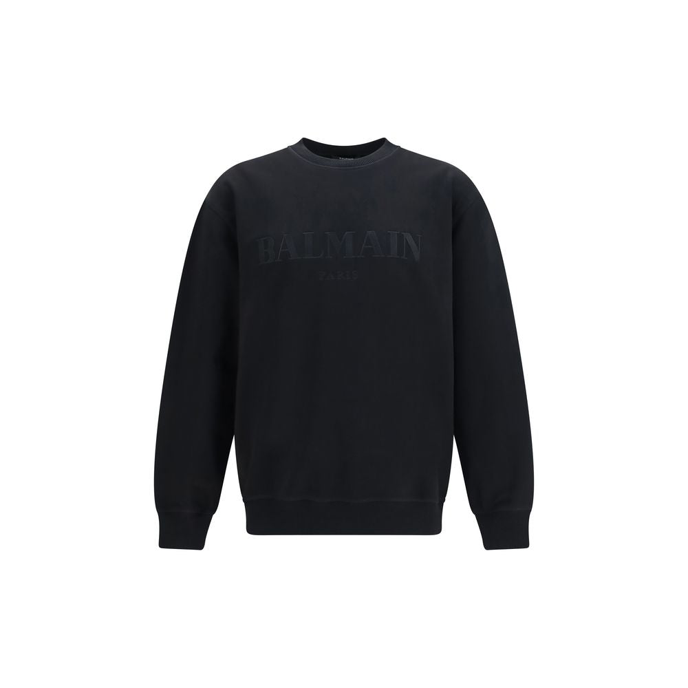 Schwarzer Baumwoll-Sweatshirt