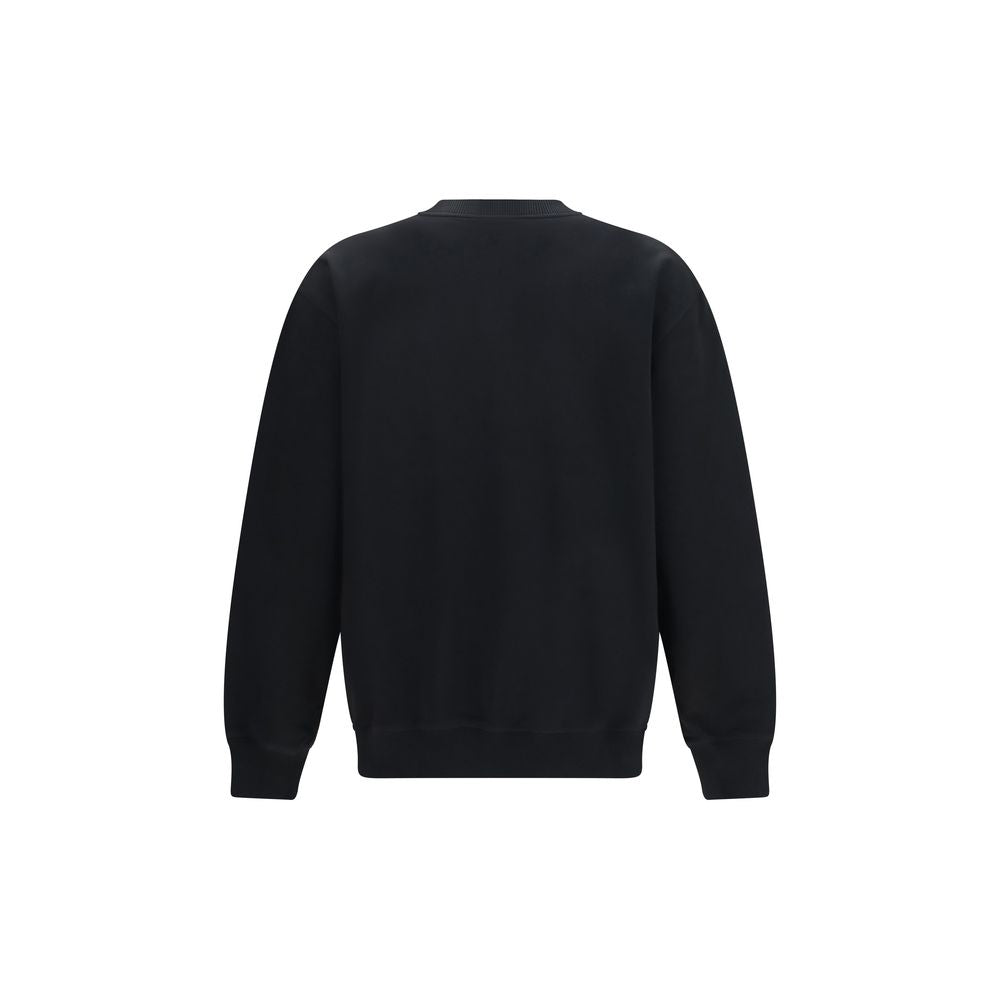 Schwarzer Baumwoll-Sweatshirt