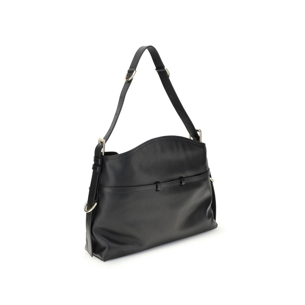 Schwarze Kalbsleder Bos Taurus Handtasche