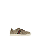 Beige Stoff-Sneaker