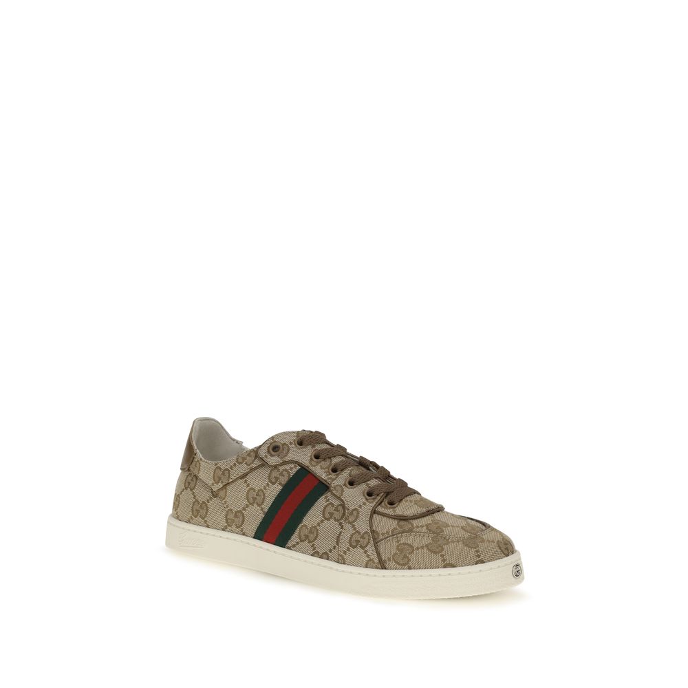 Beige Stoff-Sneaker