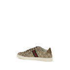 Beige Stoff-Sneaker