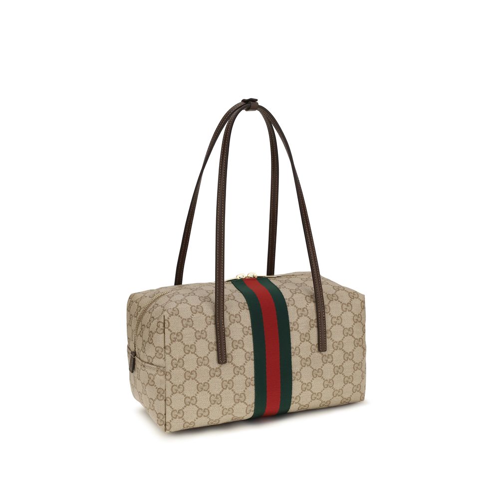 Beige Stoff-Handtasche