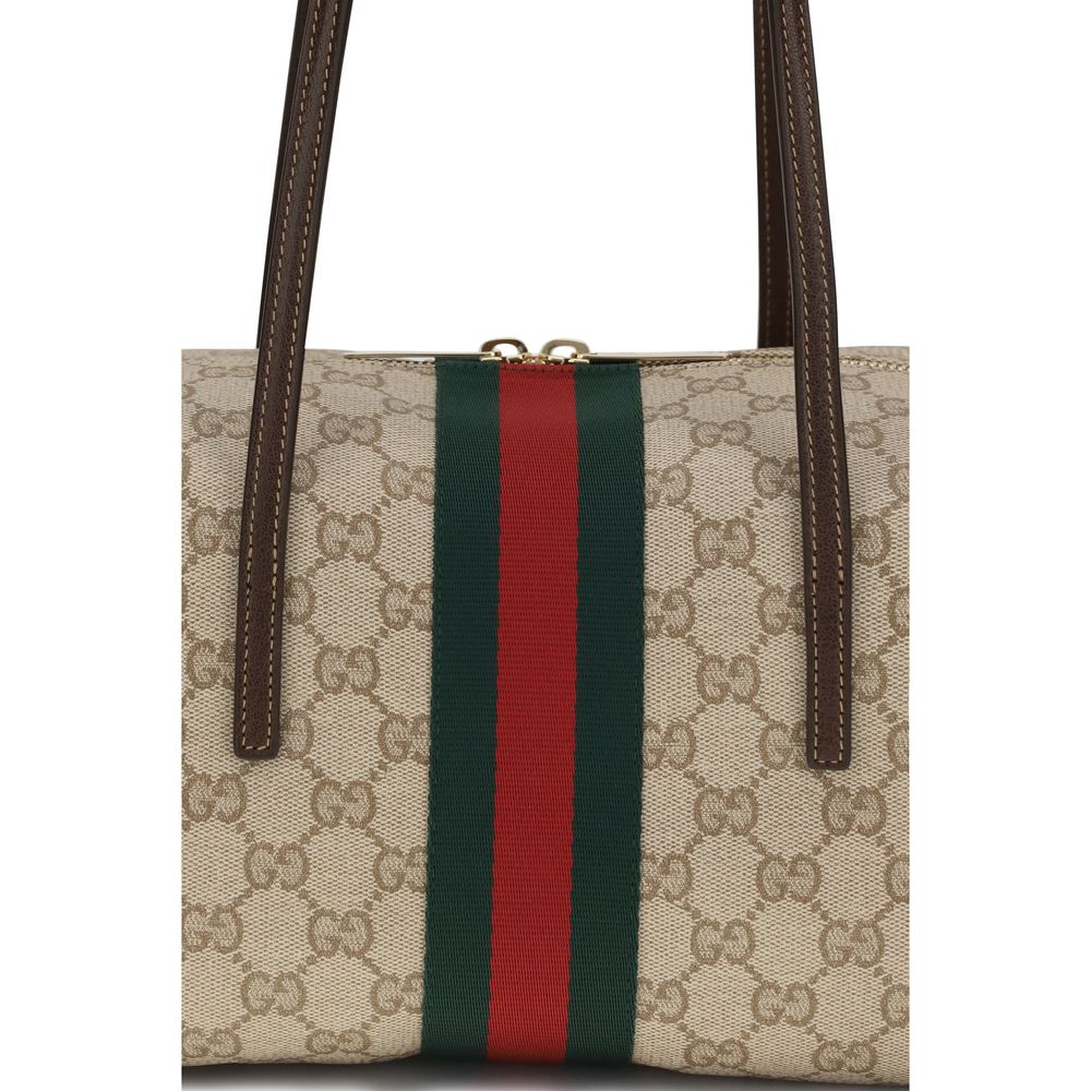 Beige Stoff-Handtasche