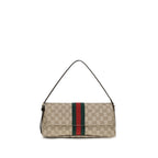 Beige Stoff-Handtasche