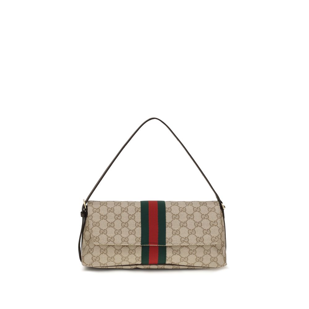 Beige Stoff-Handtasche