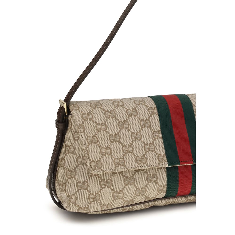 Beige Stoff-Handtasche