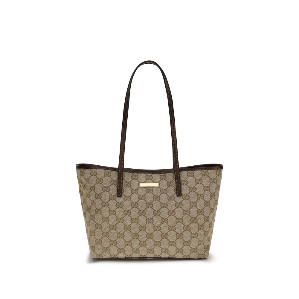 Beige Stoff-Handtasche