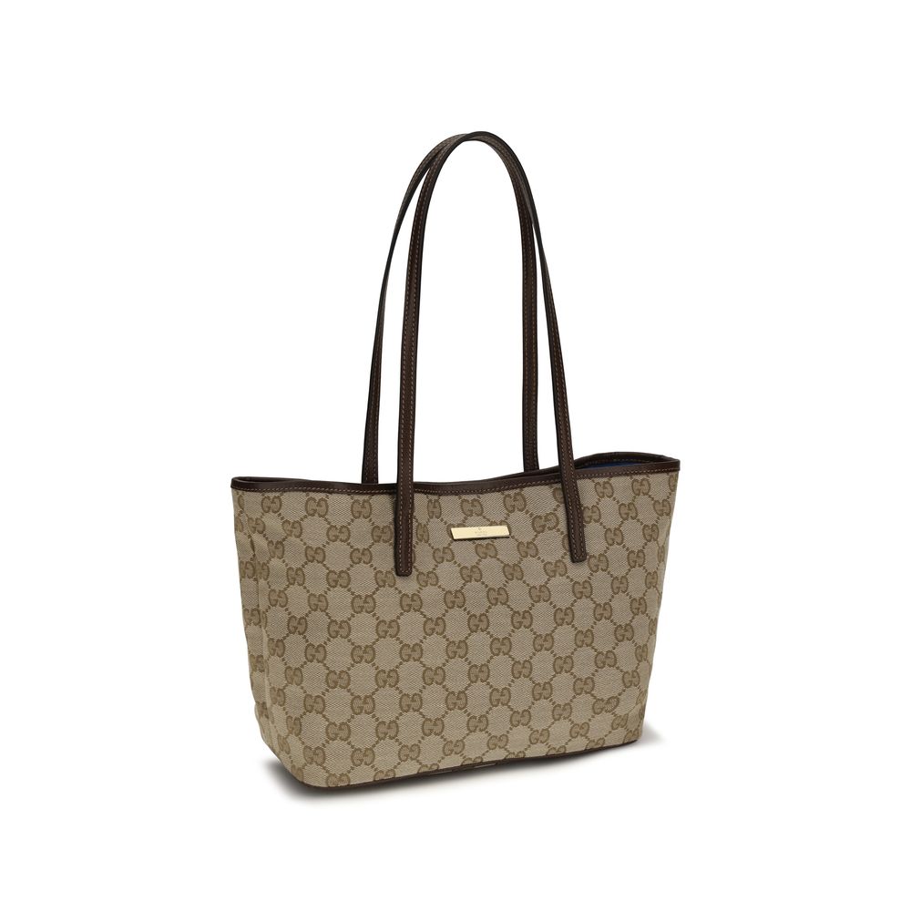 Beige Stoff-Handtasche