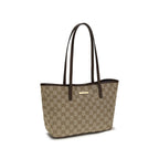 Beige Stoff-Handtasche