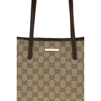 Beige Stoff-Handtasche