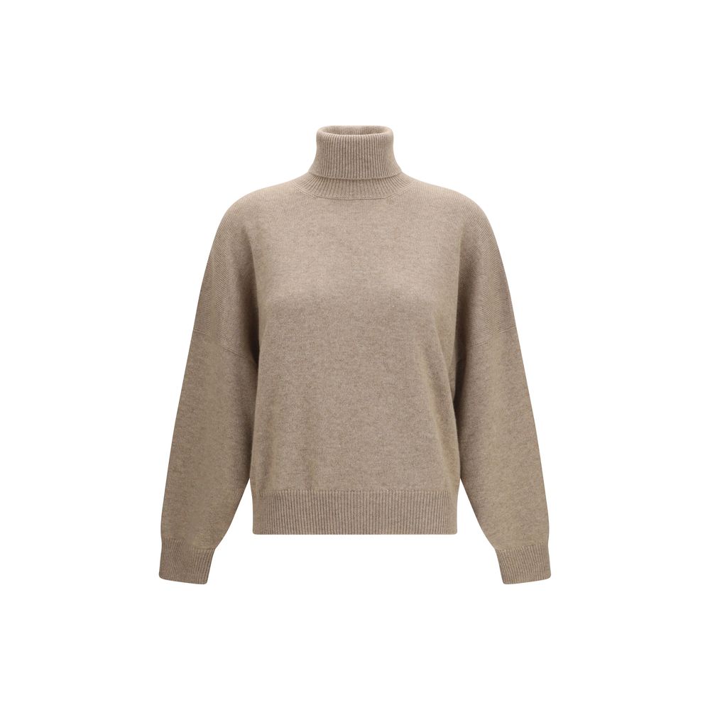 Brauner Kaschmir-Rollkragenpullover Brunello Cucinelli