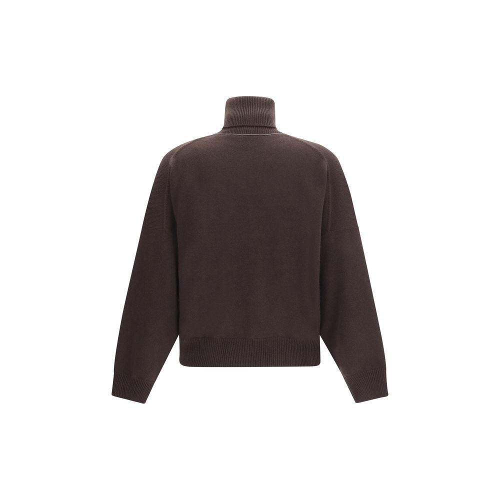 Brauner Kaschmir-Rollkragenpullover Brunello Cucinelli