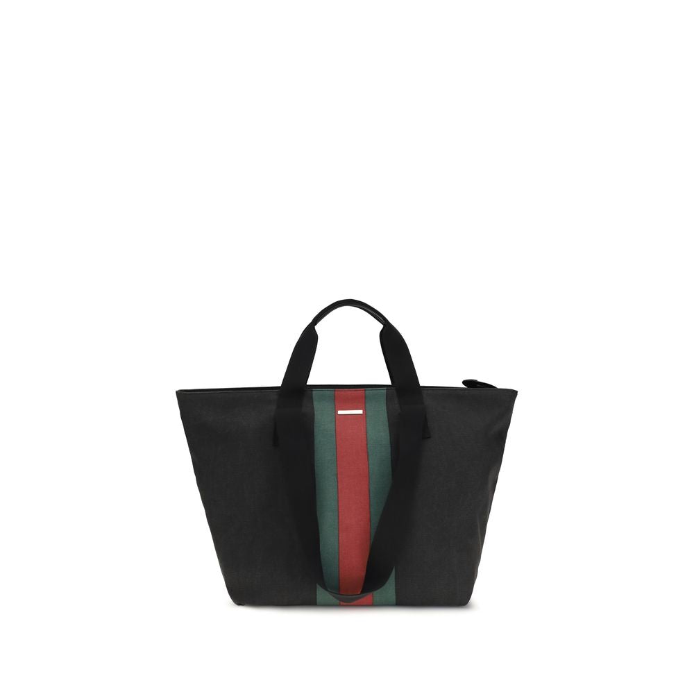 Schwarze Stoffhandtasche