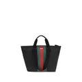 Schwarze Stoffhandtasche