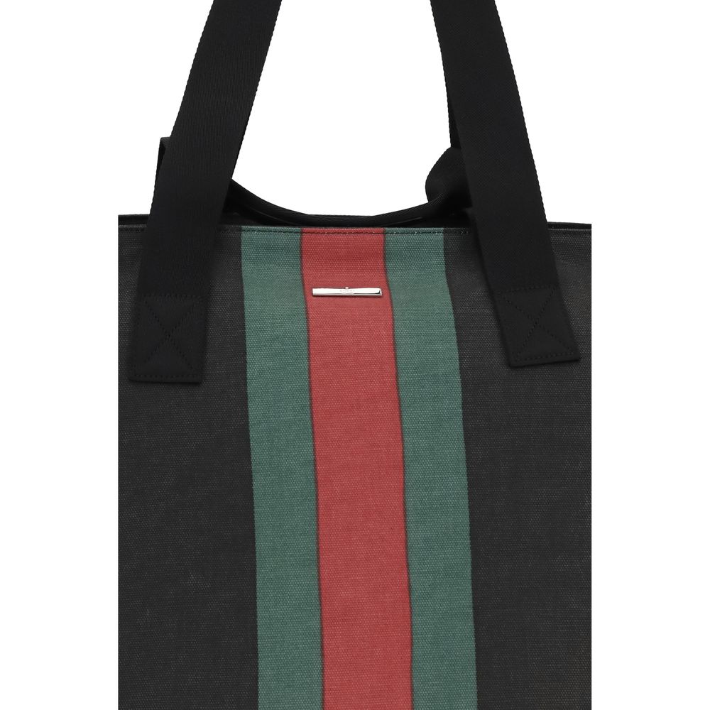 Schwarze Stoffhandtasche