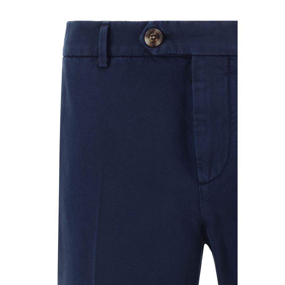 Blaue Baumwoll-Freizeithose Brunello Cucinelli