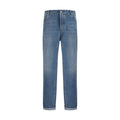 Blaue Jeans aus Baumwolle im geraden Schnitt