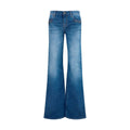 Blaue Schlagjeans aus Baumwolle