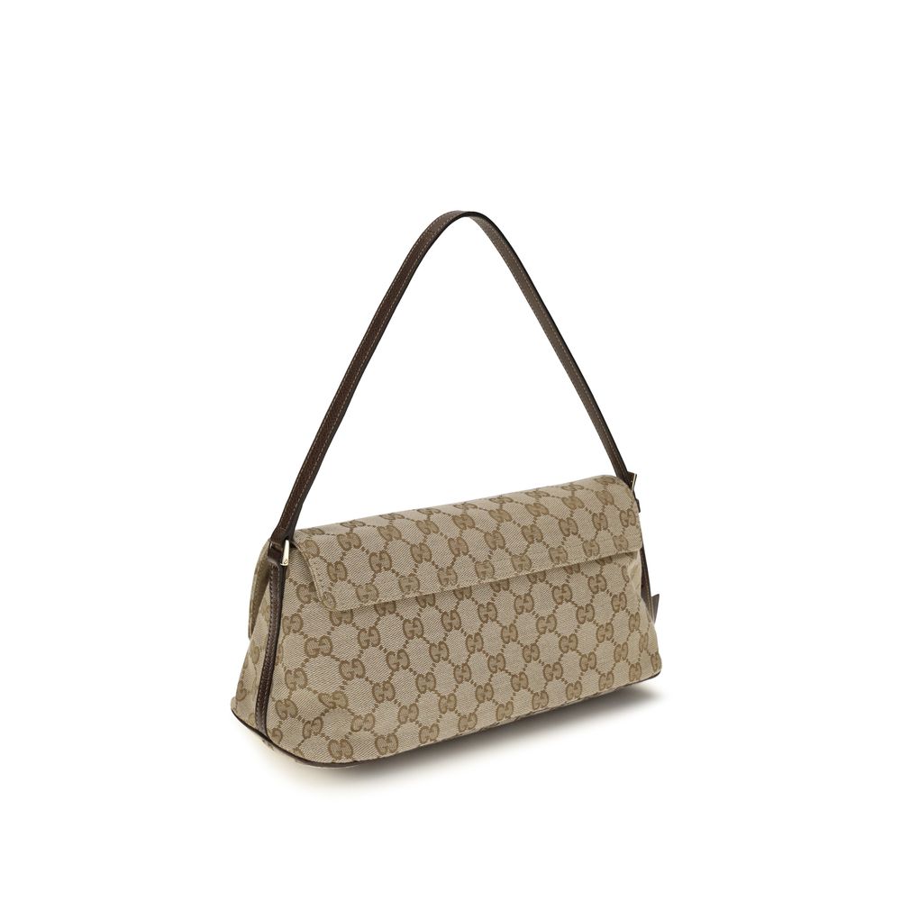 Braune Stoffhandtasche