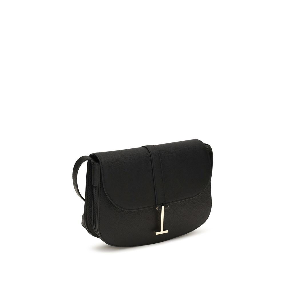 Schwarze Bos Taurus Kalbsleder Schultertasche