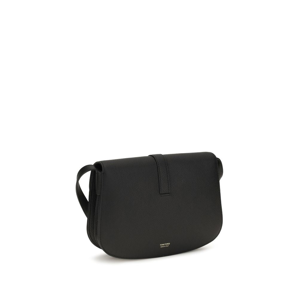 Schwarze Bos Taurus Kalbsleder Schultertasche