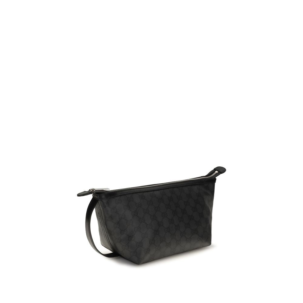Schwarze Clutch aus Stoff