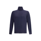 Blauer Wollpullover Aries Rollkragenpullover