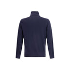 Blauer Wollpullover Aries Rollkragenpullover