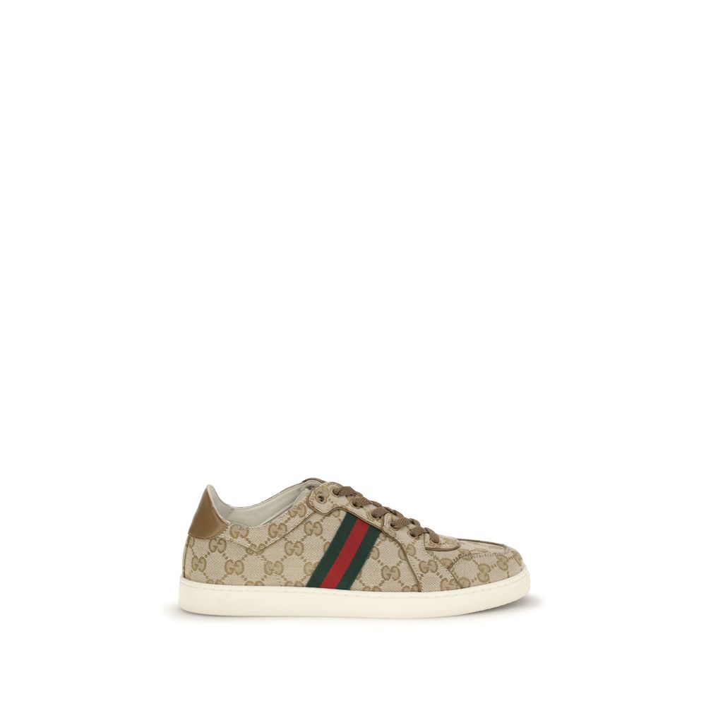 Beige Stoff-Sneaker
