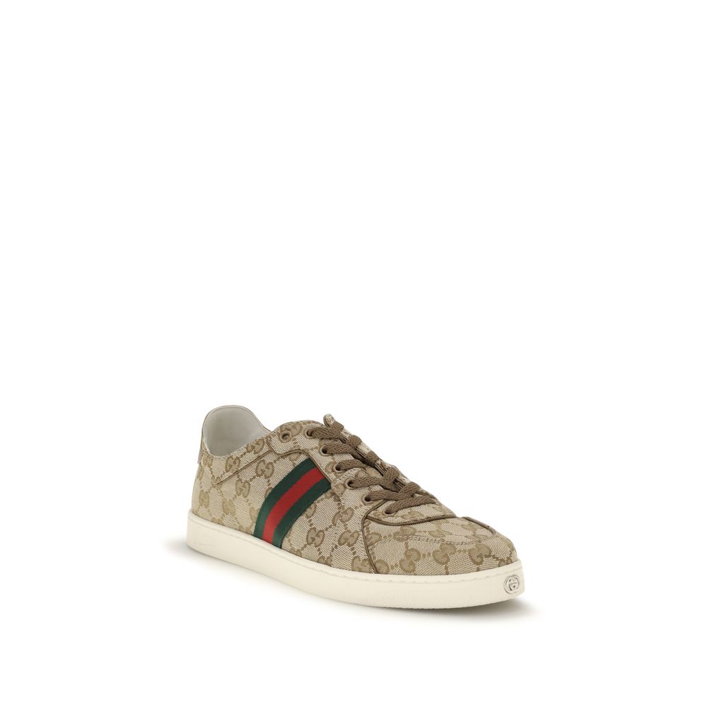 Beige Stoff-Sneaker