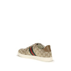 Beige Stoff-Sneaker