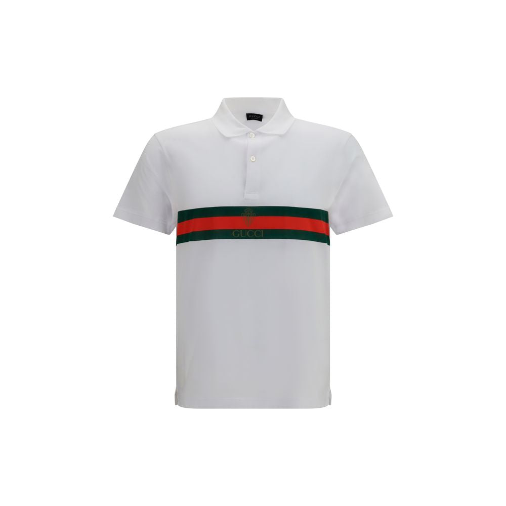 Weißes Poloshirt aus Baumwolle