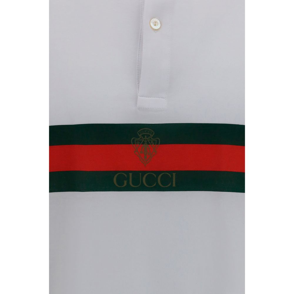 Weißes Poloshirt aus Baumwolle