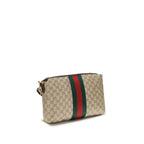 Beige Stoff-Schultertasche